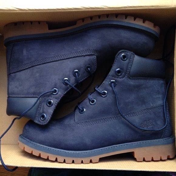 Mens Blue Timberlands Size 11.5 main image 2